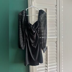 DANIELLE BERNSTEIN Black Dress with Floral Detail